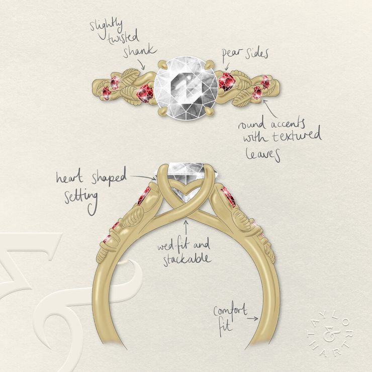 Taylor & Hart Lierre Round Engagement Ring 1