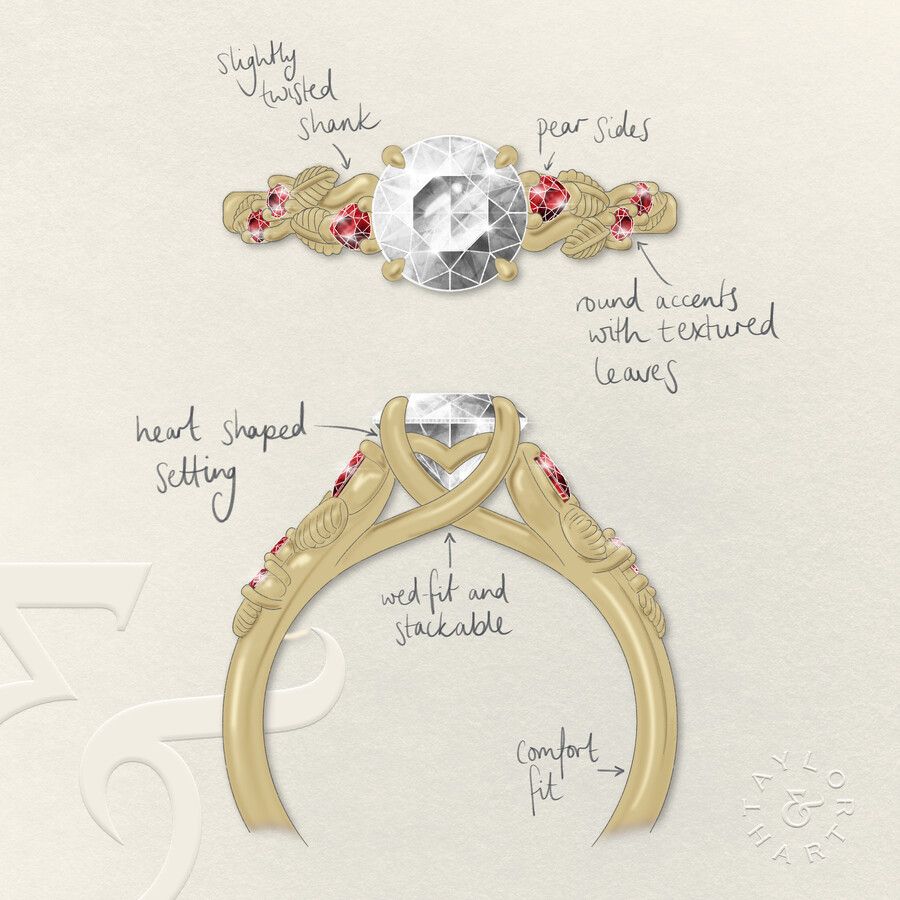 Taylor & Hart Lierre Round Engagement Ring 3