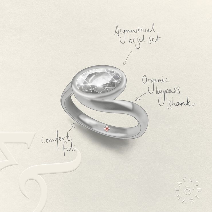 Taylor & Hart Nalu Oval Engagement Ring 1