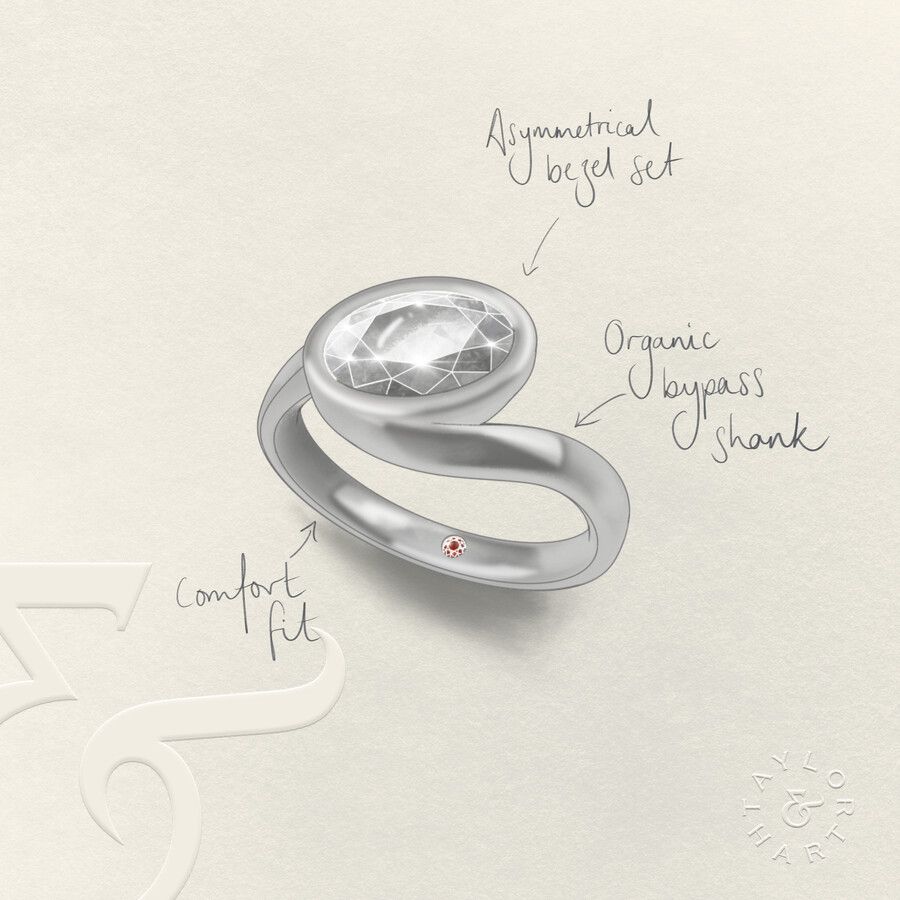 Taylor & Hart Nalu Oval Engagement Ring 3