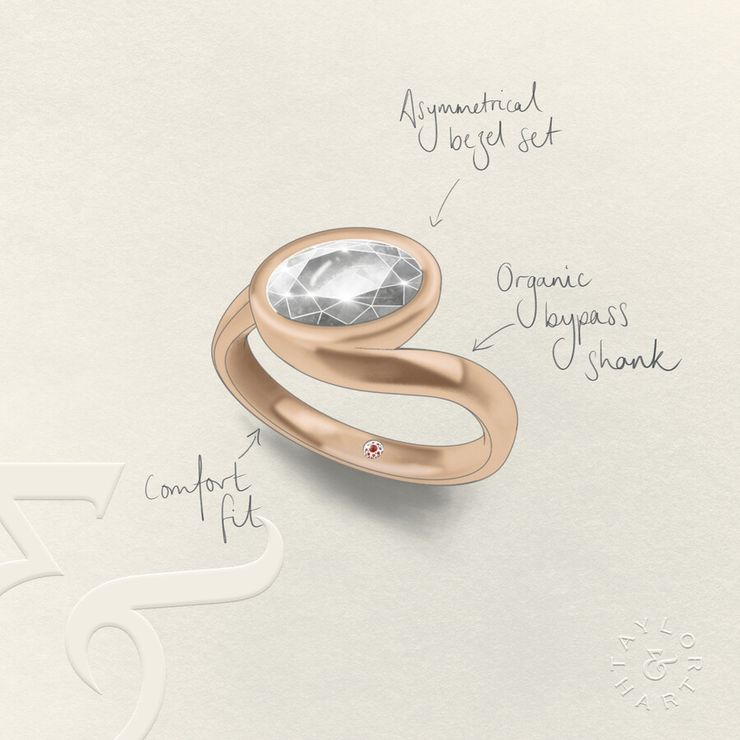 Taylor & Hart Nalu Oval Engagement Ring 1