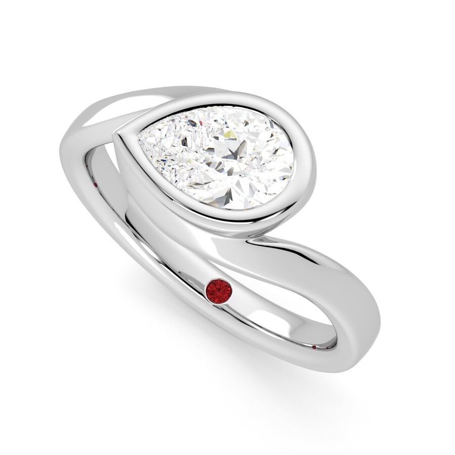Taylor & Hart Nalu Pear Engagement Ring 0