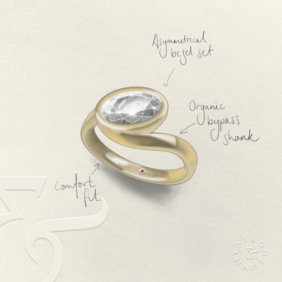 Taylor & Hart Nalu Oval Engagement Ring 3
