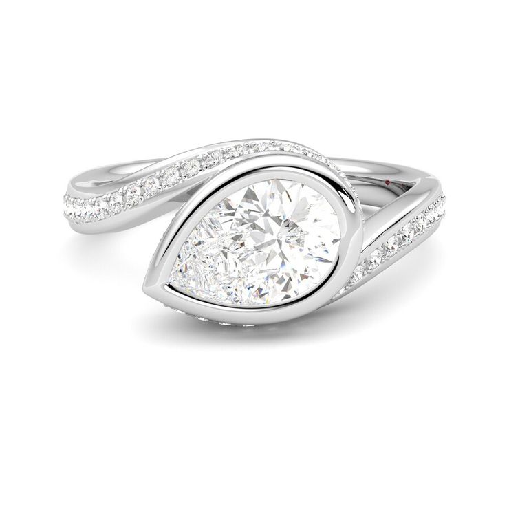 Taylor & Hart Nalu Pear Engagement Ring 0