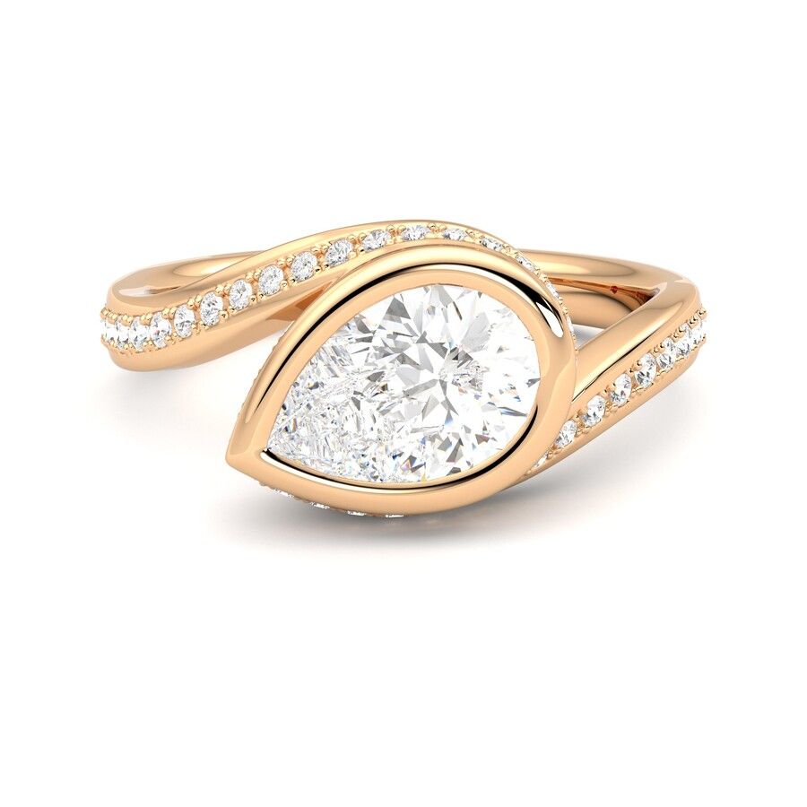 Taylor & Hart Nalu Pear Engagement Ring 0