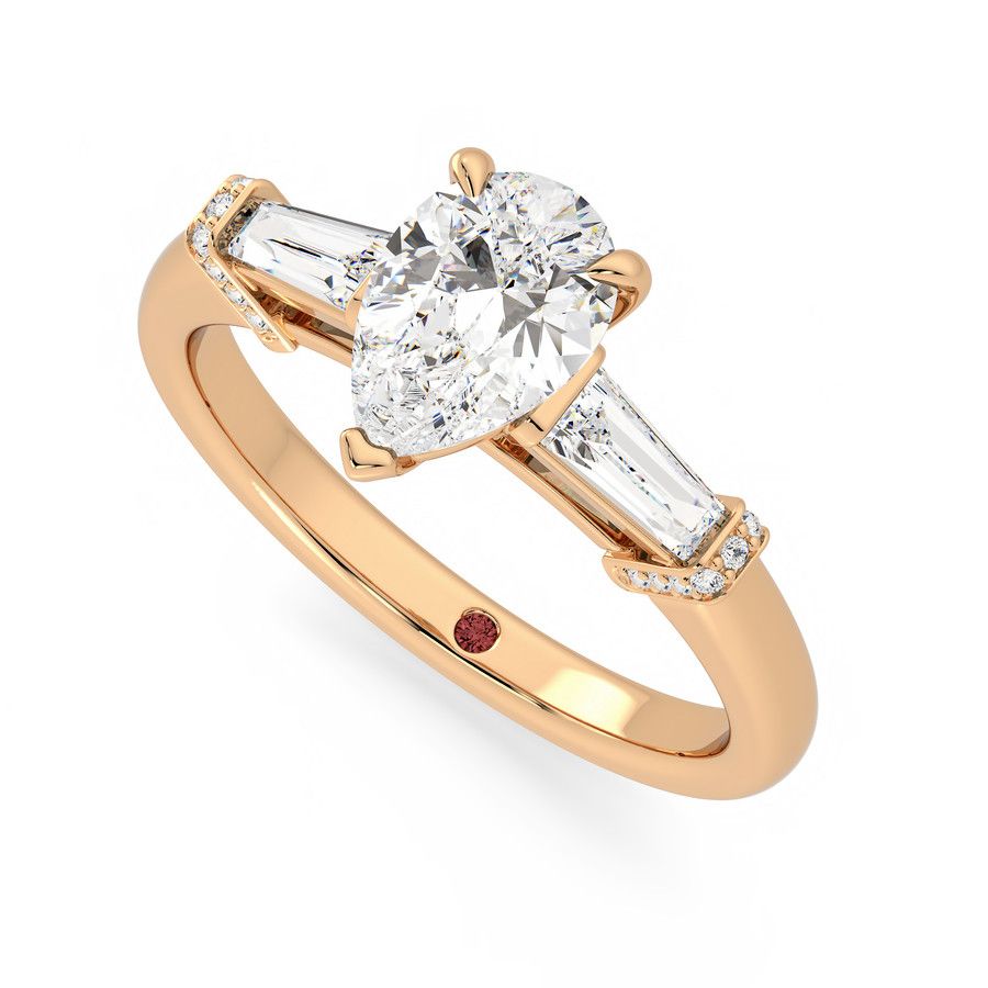 Taylor & Hart Utopia Pear Engagement Ring 0