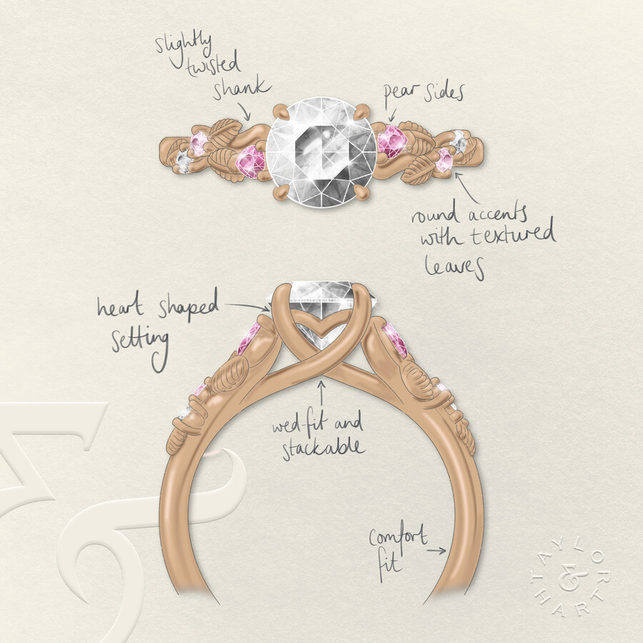 Taylor & Hart Lierre Round Engagement Ring 1