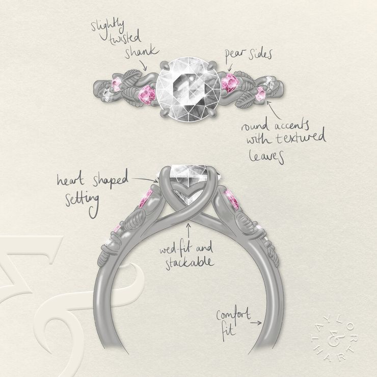 Taylor & Hart Lierre Round Engagement Ring 1