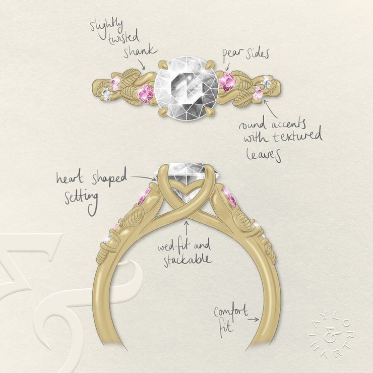 Taylor & Hart Lierre Round Engagement Ring 1