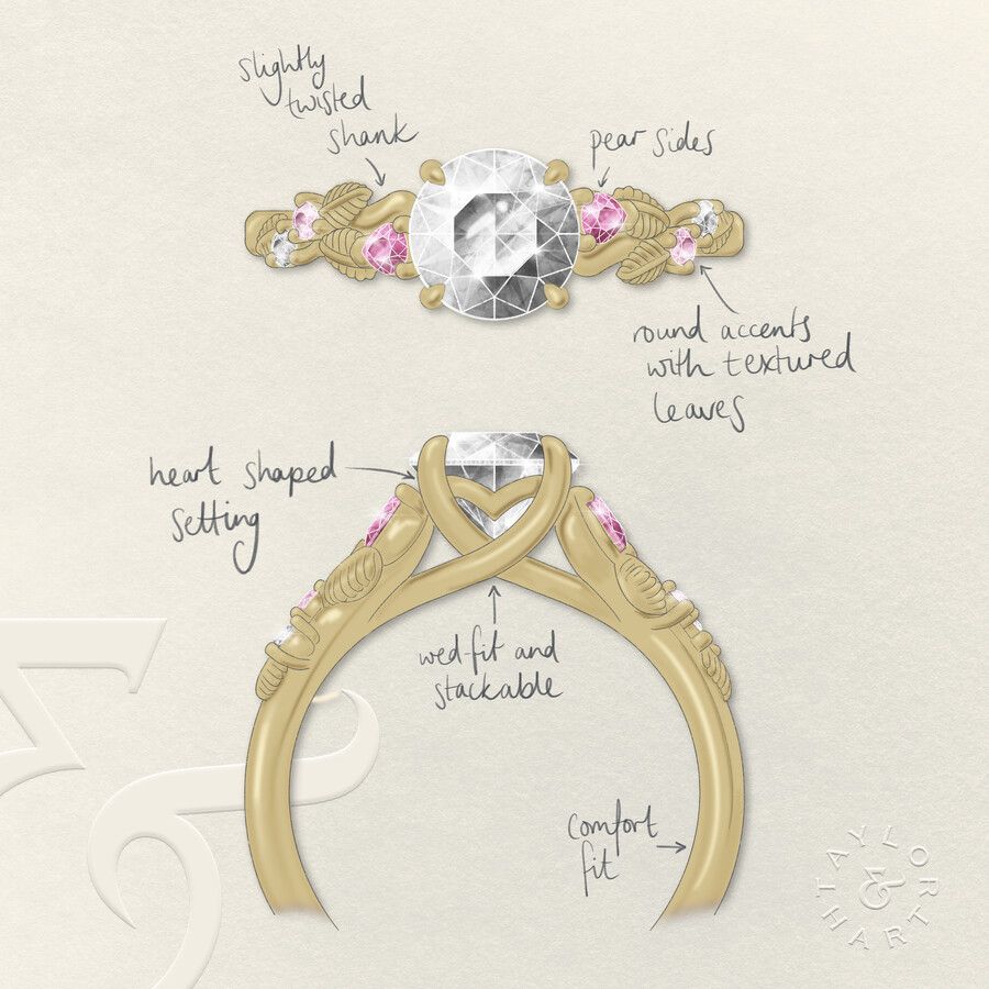 Taylor & Hart Lierre Round Engagement Ring 3