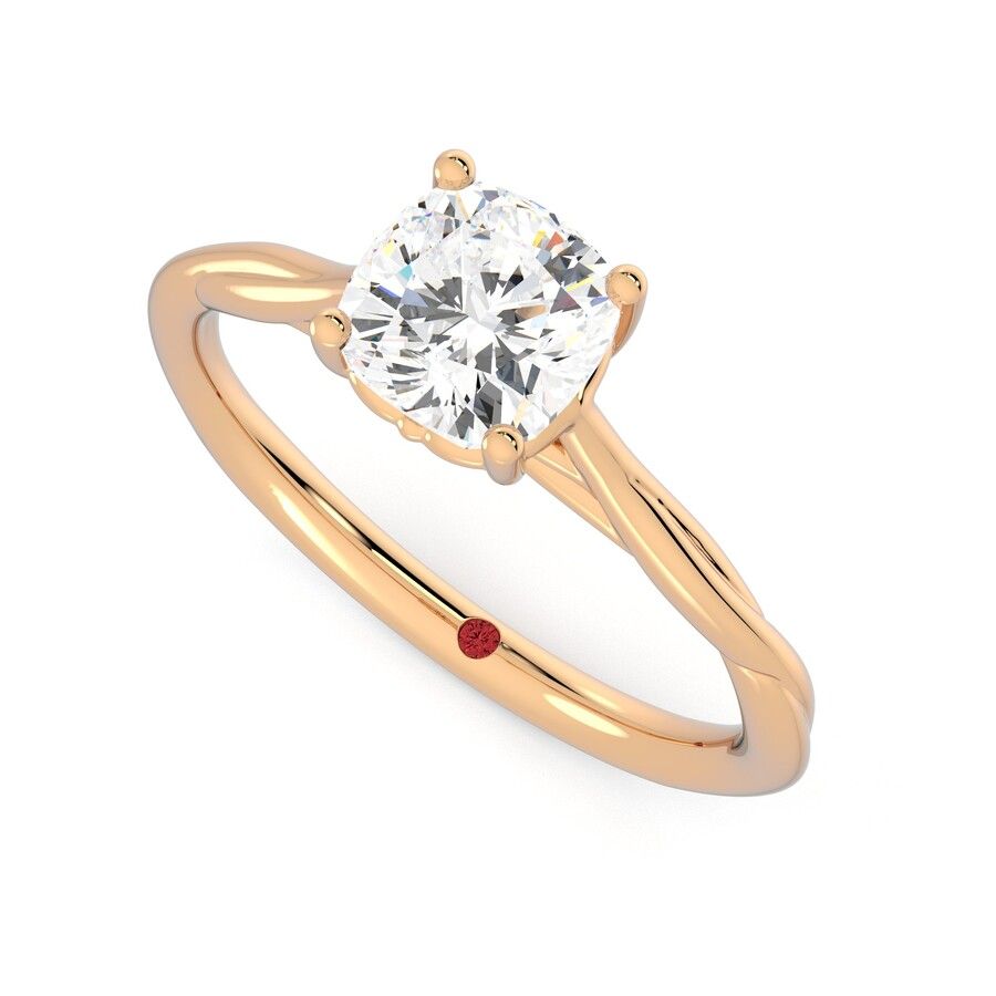 Taylor & Hart Mariposa Cushion Engagement Ring 0