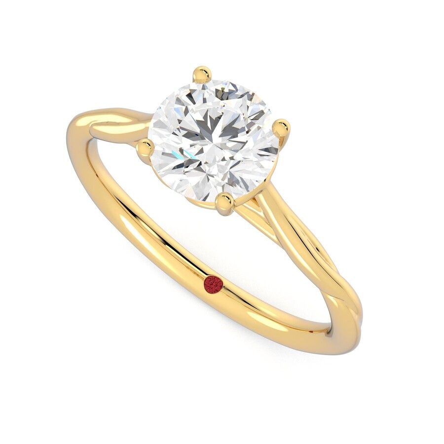 Taylor & Hart Mariposa Round Engagement Ring 0