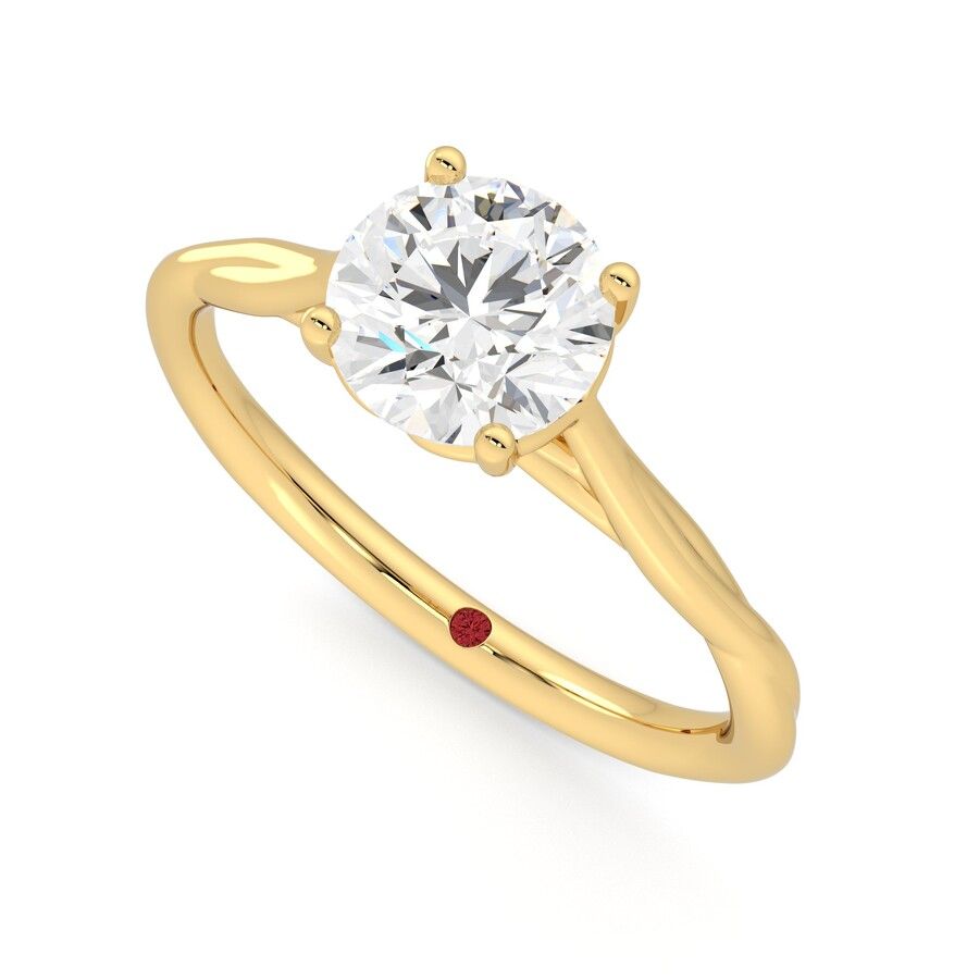 Taylor & Hart Mariposa Round Engagement Ring 0