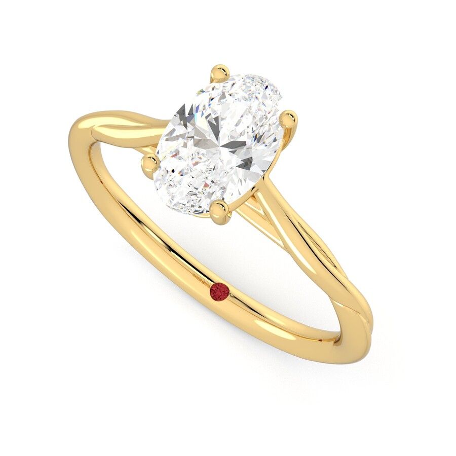 Taylor & Hart Mariposa Oval Engagement Ring 0