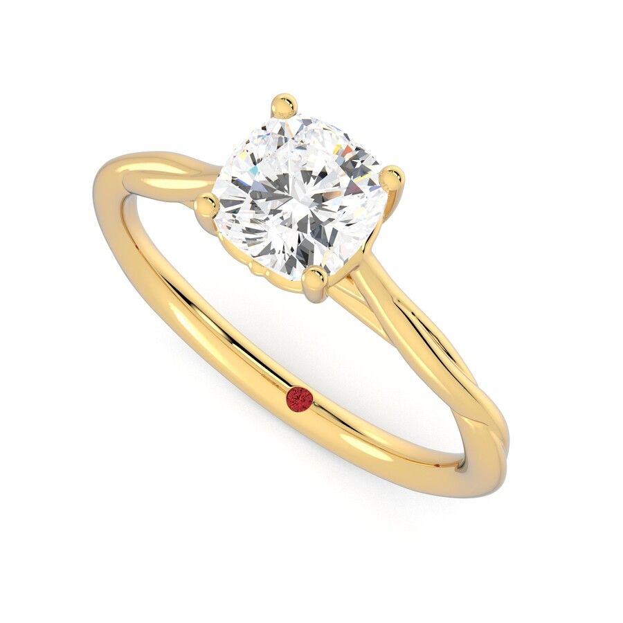 Taylor & Hart Mariposa Cushion Engagement Ring 0