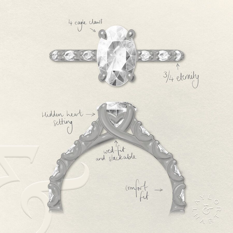 Taylor & Hart Liora Oval Engagement Ring 5