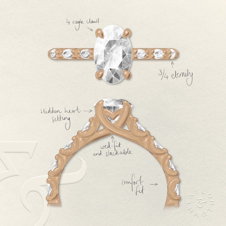 Taylor & Hart Liora Oval Engagement Ring 2