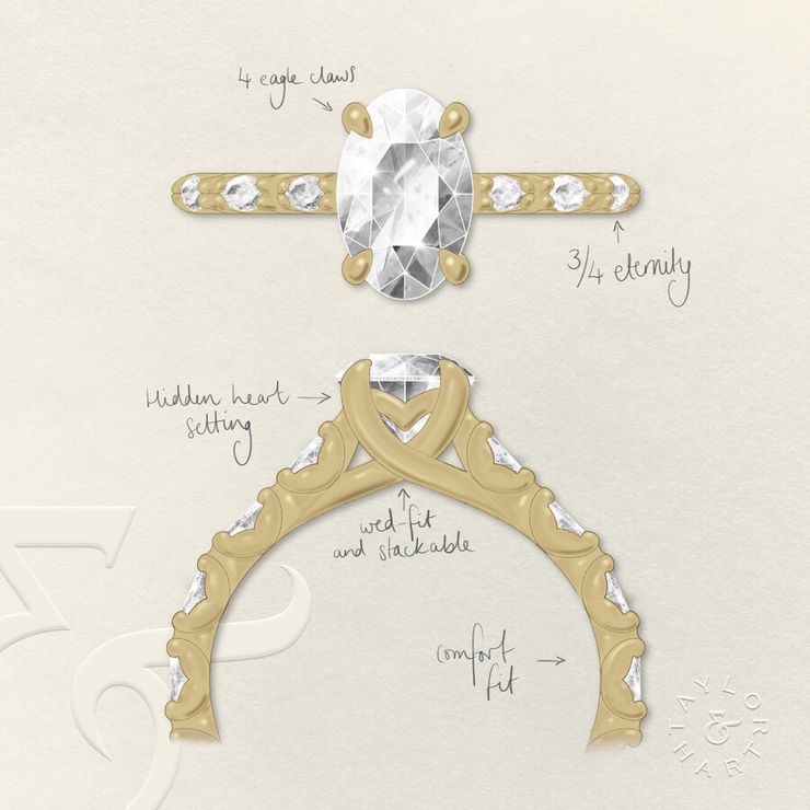 Taylor & Hart Liora Oval Engagement Ring 2