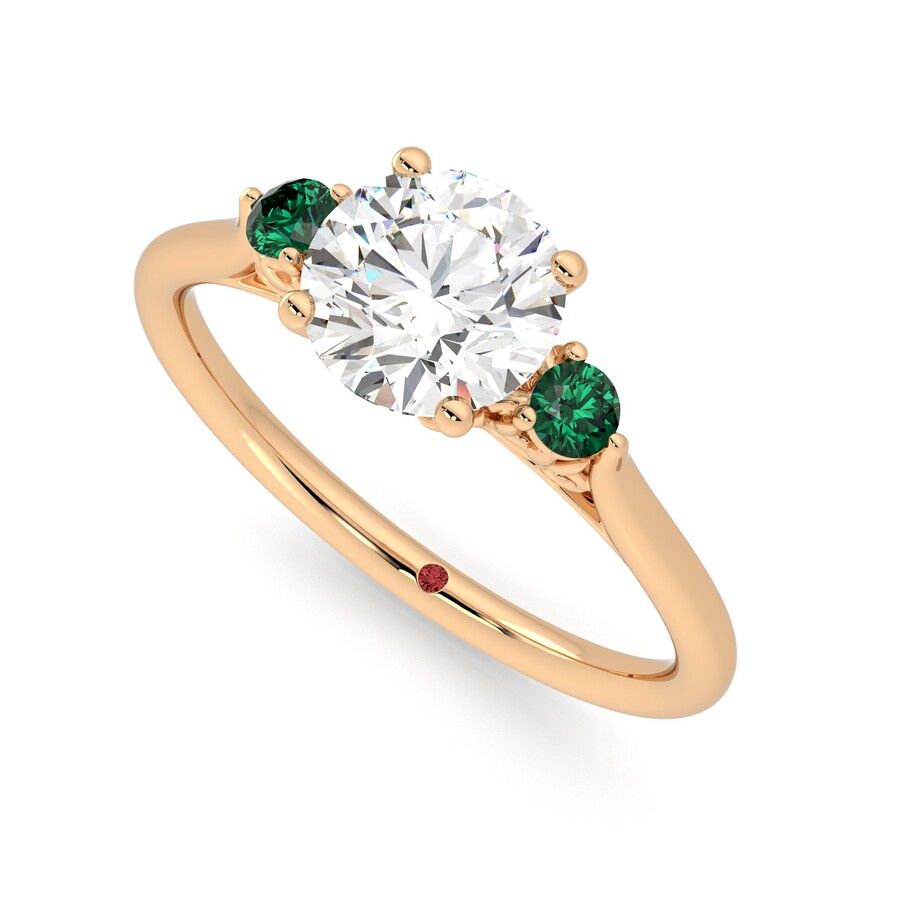Taylor & Hart Thimble Round Engagement Ring 0