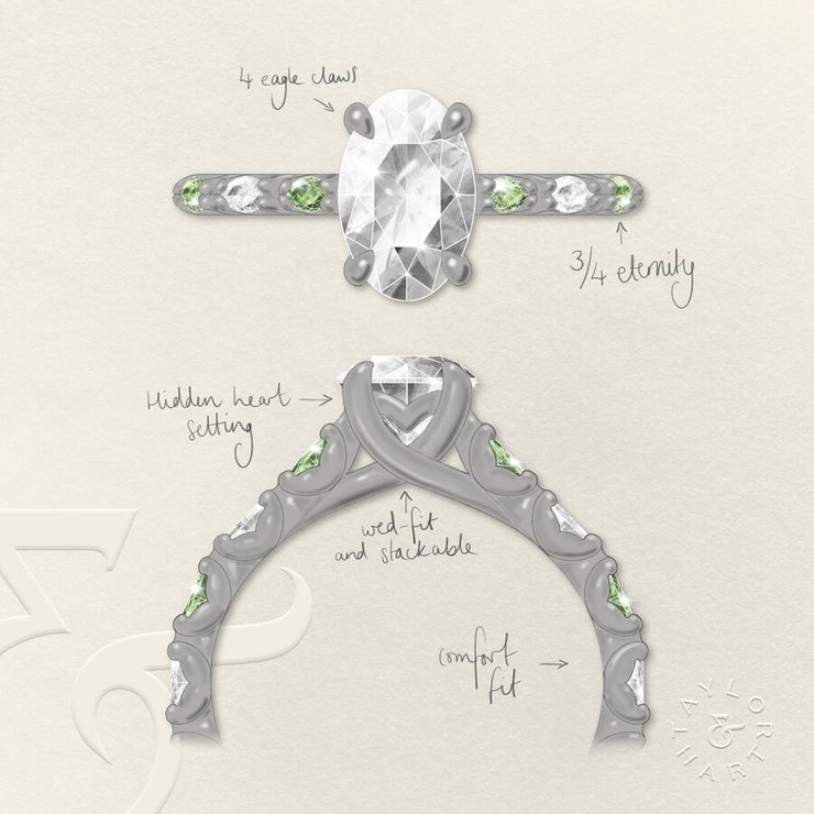 Taylor & Hart Liora Oval Engagement Ring 2