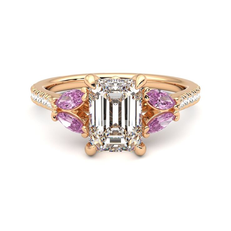 Taylor & Hart Thia Emerald Engagement Ring 1