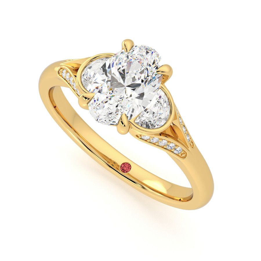 Taylor & Hart Luna Oval Engagement Ring 0