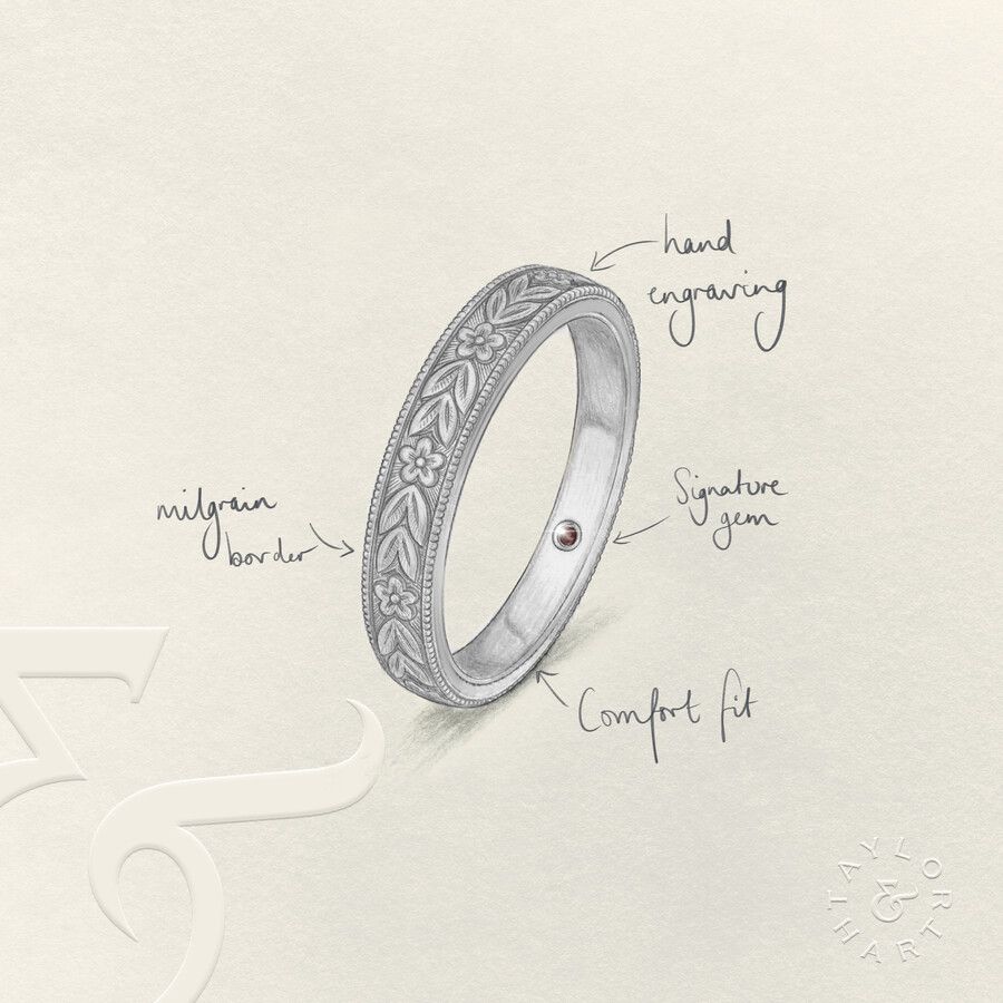 Taylor & Hart Calla Wedding Ring 4