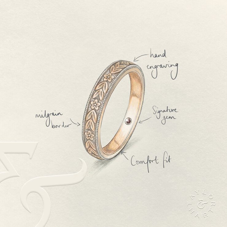 Taylor & Hart Calla Wedding Ring 2