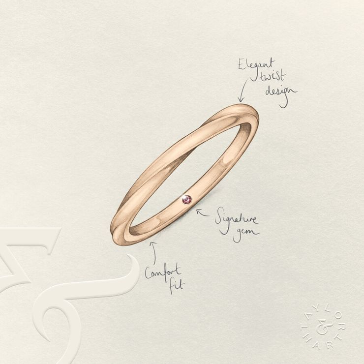 Taylor & Hart Brisa Wedding Ring 1