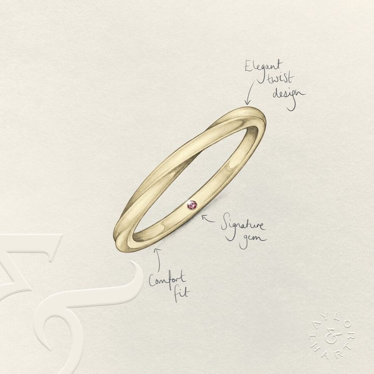 Taylor & Hart Brisa Wedding Ring 1