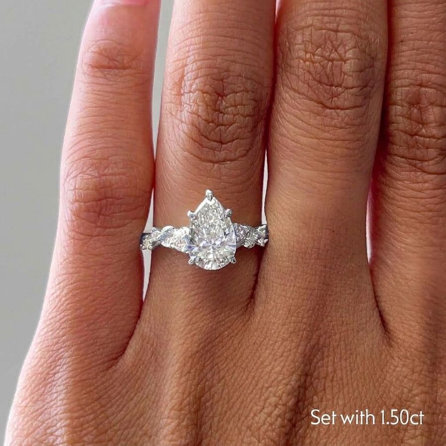 Taylor & Hart Lierre Pear Engagement Ring 3