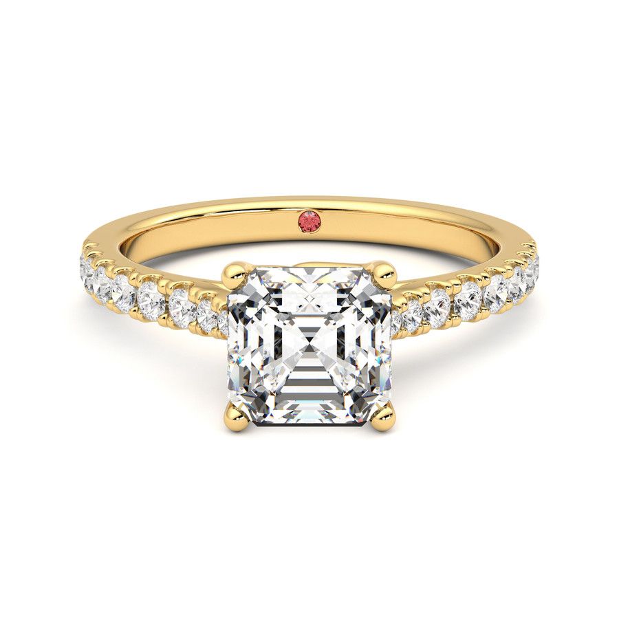 Taylor & Hart Splendor Asscher Engagement Ring 0