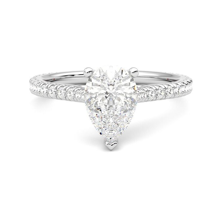 Taylor & Hart Hope Pear Engagement Ring 0