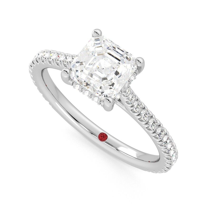 Taylor & Hart Hope Asscher Engagement Ring 0