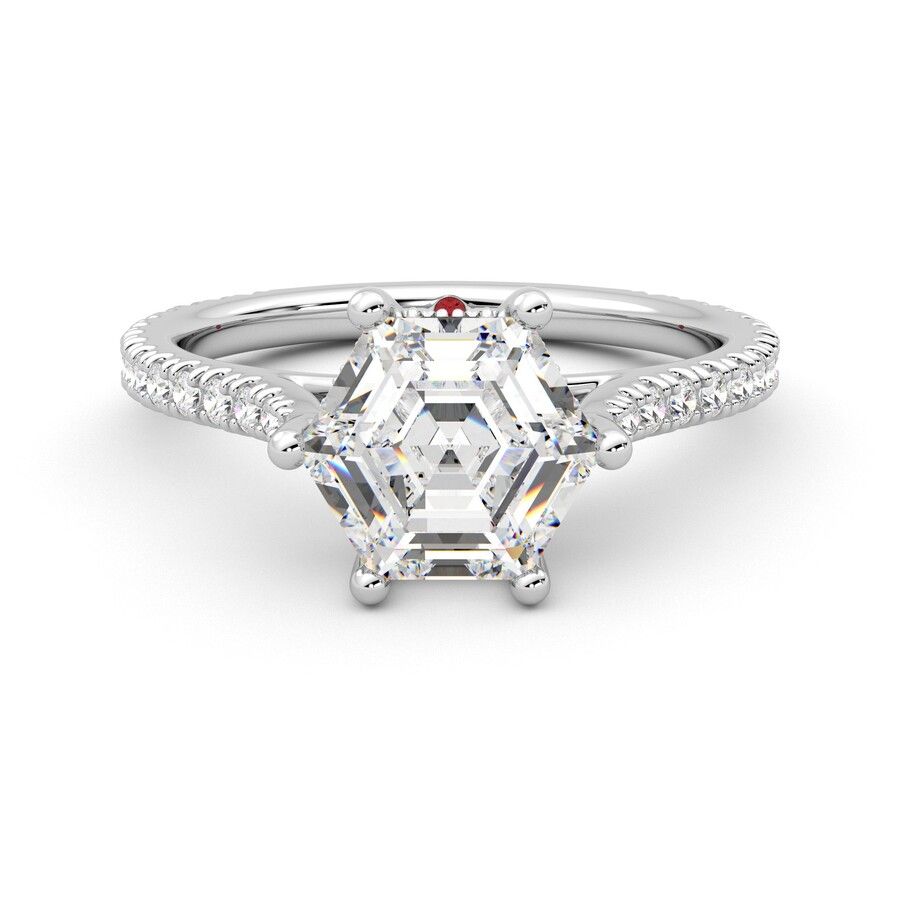 Taylor & Hart Hope Hexagonal Engagement Ring 2
