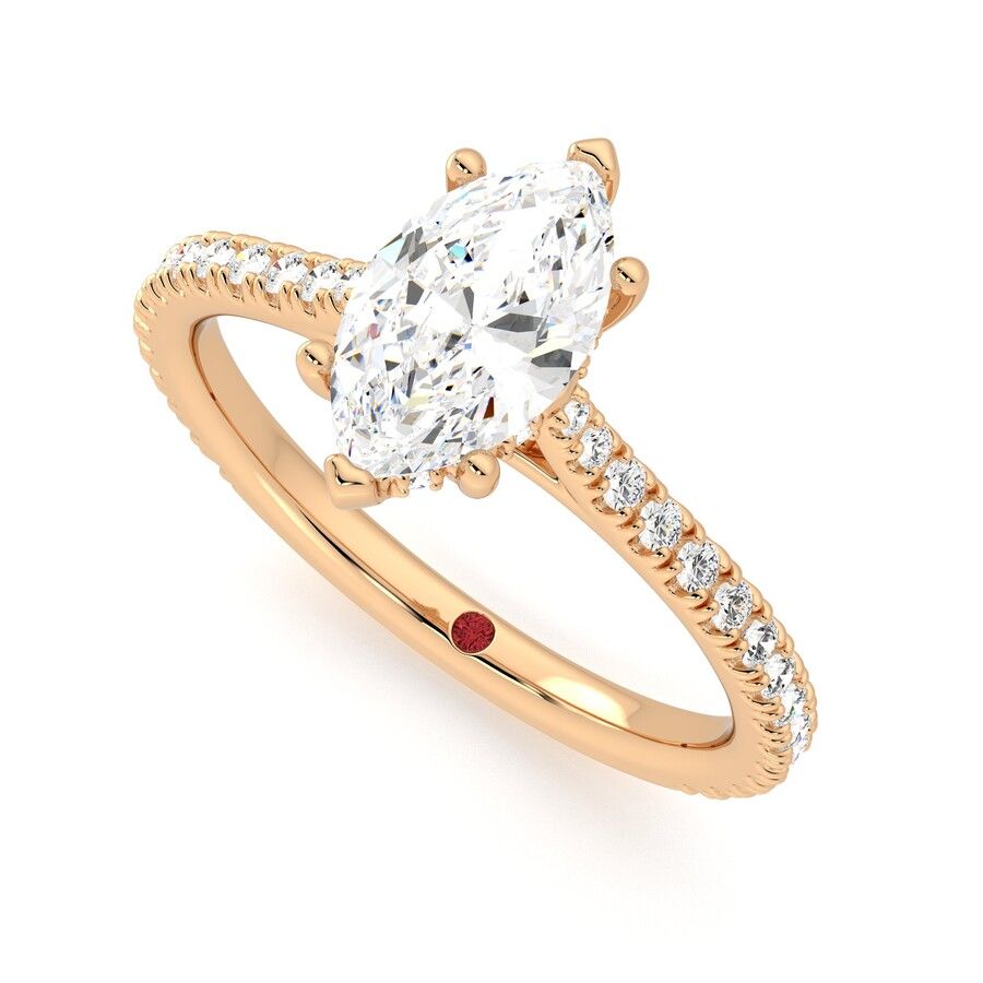 Taylor & Hart Hope Marquise Engagement Ring 0