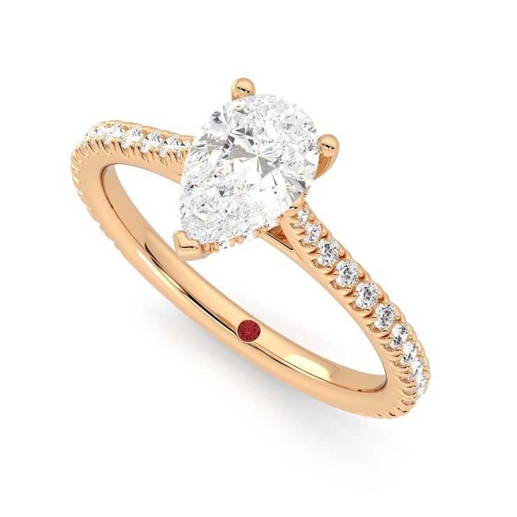 Taylor & Hart Hope Pear Engagement Ring 0