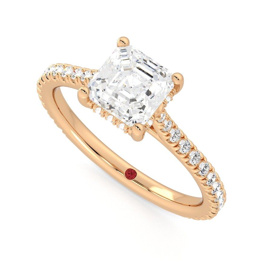 Taylor & Hart Hope Asscher Engagement Ring 0