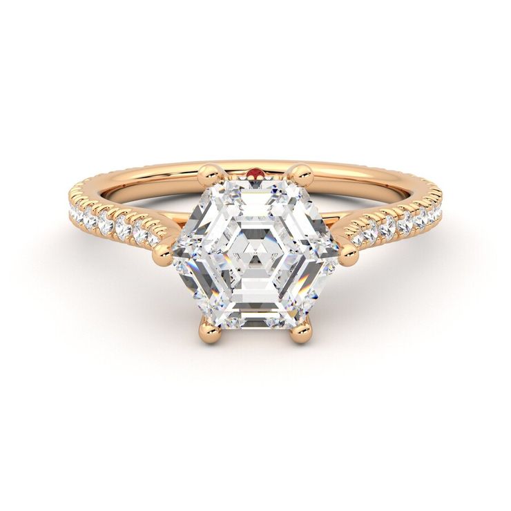 Taylor & Hart Hope Hexagonal Engagement Ring 0