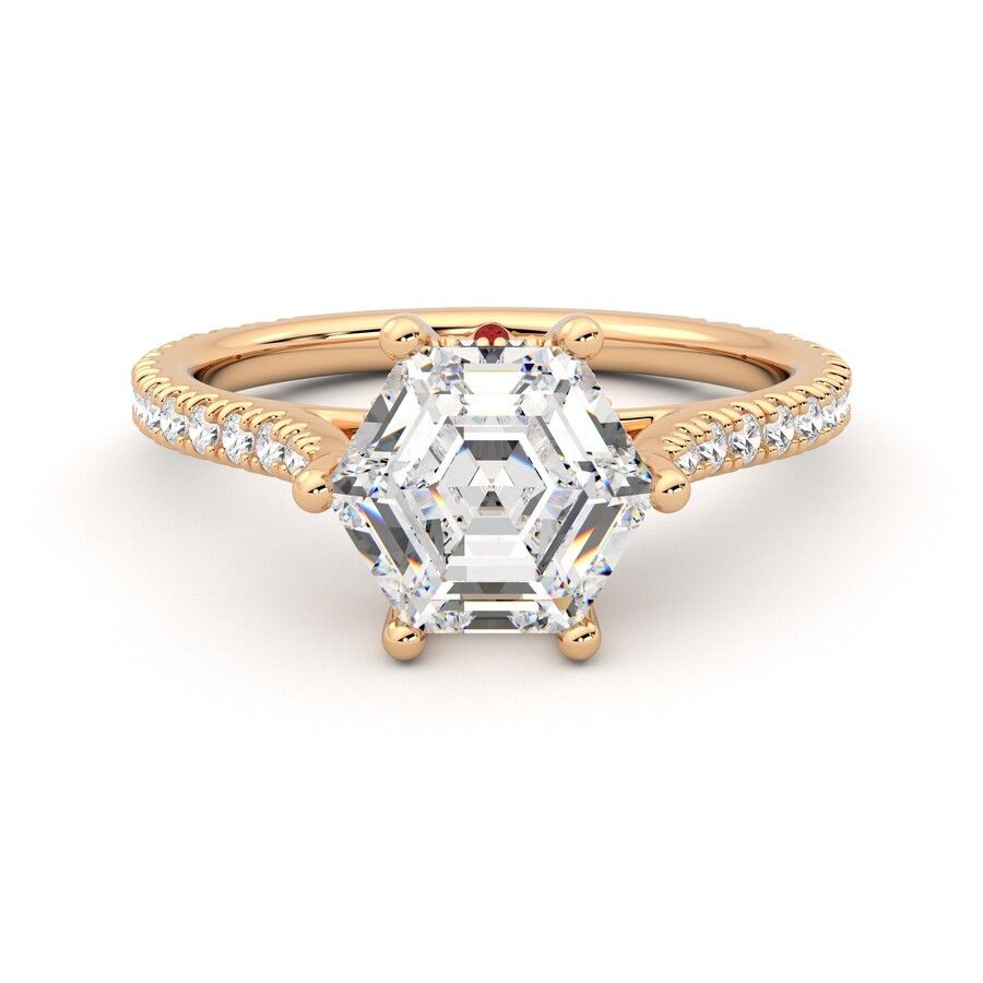 Taylor & Hart Hope Hexagonal Engagement Ring 0