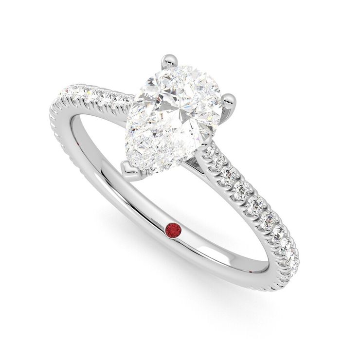 Taylor & Hart Hope Pear Engagement Ring 0