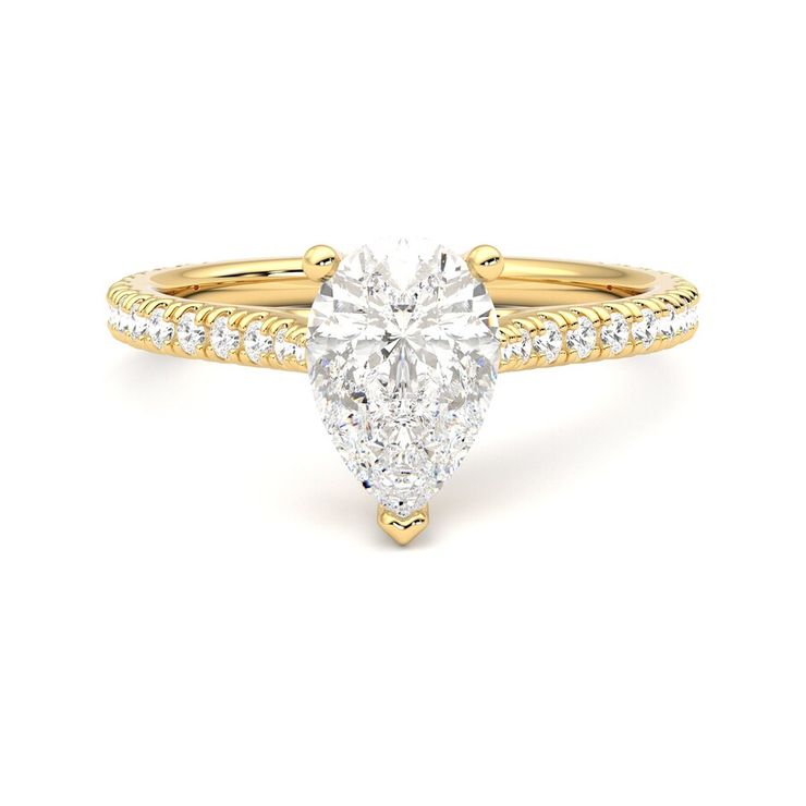 Taylor & Hart Hope Pear Engagement Ring 0