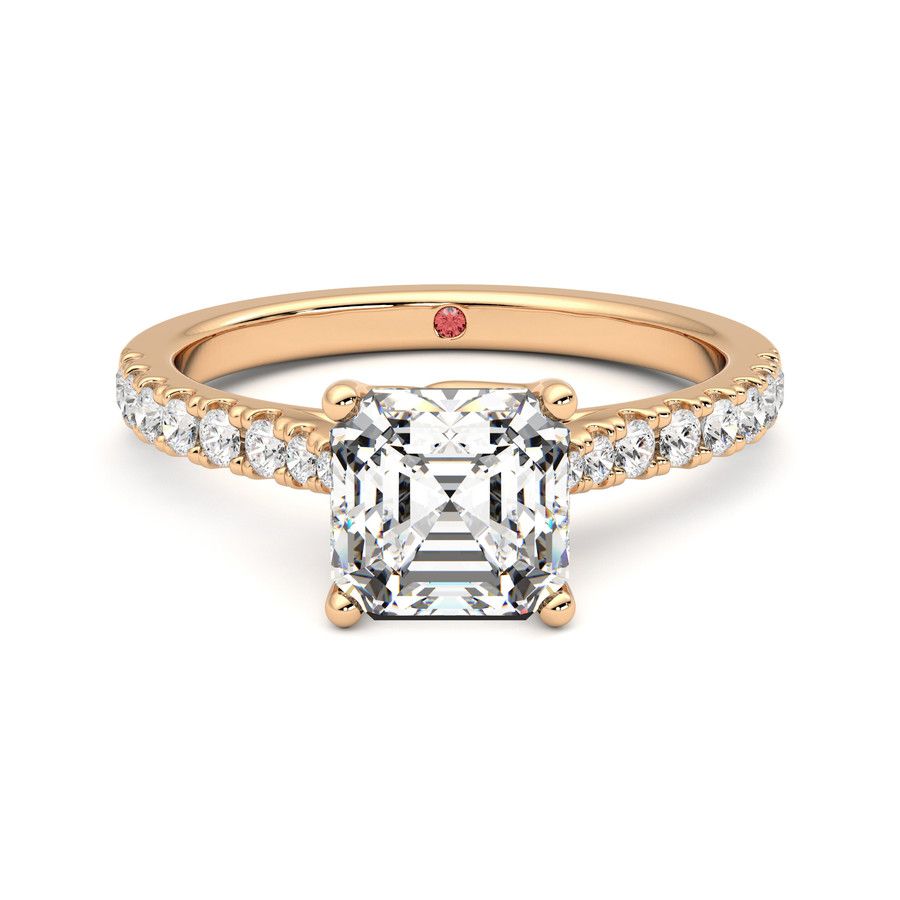 Taylor & Hart Splendor Asscher Engagement Ring 0