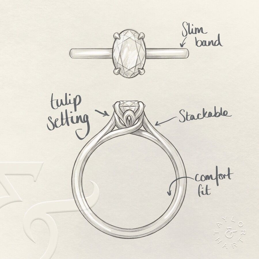 Taylor & Hart Terra Oval Engagement Ring 1