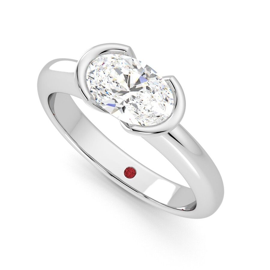 Taylor & Hart Viridis Oval Engagement Ring 0