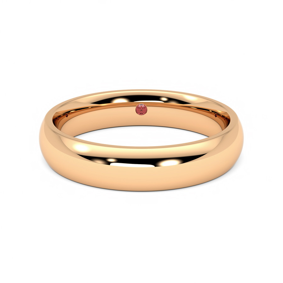 14K Rose Gold 1.2mm Half Round Stackable Ring Smooth Textured Classic:  40274877841477