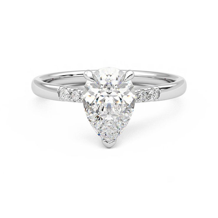 Taylor & Hart Lissome Pear Engagement Ring 0