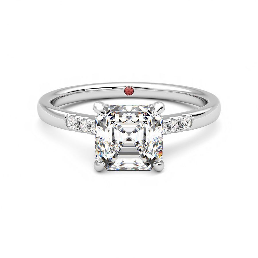 Taylor & Hart Lissome Asscher Engagement Ring 0