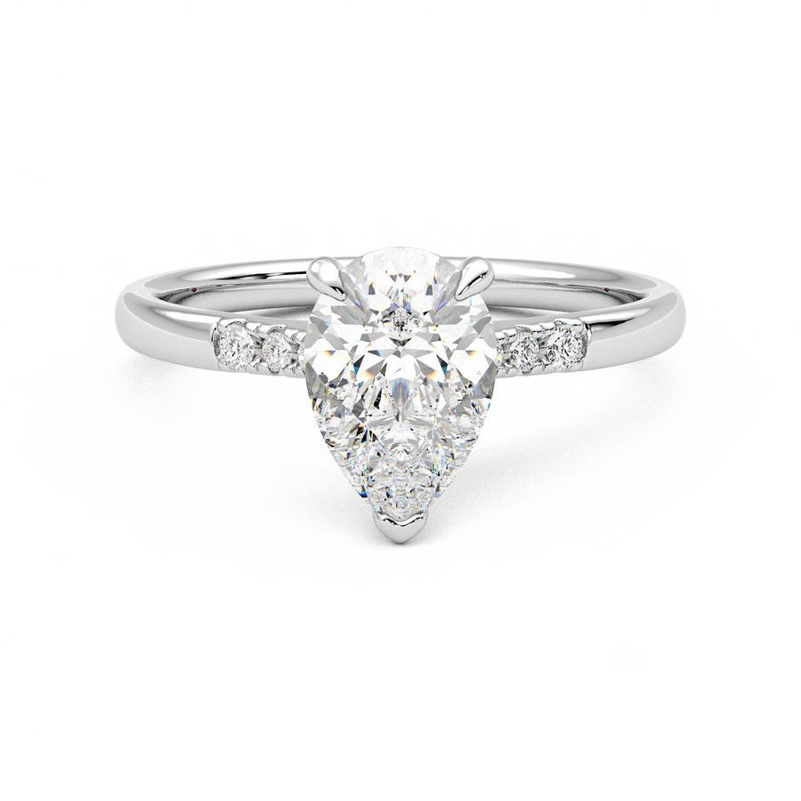 Taylor & Hart Lissome Pear Engagement Ring 0