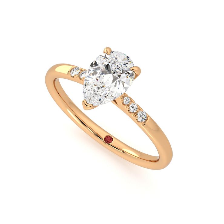 Taylor & Hart Lissome Pear Engagement Ring 0